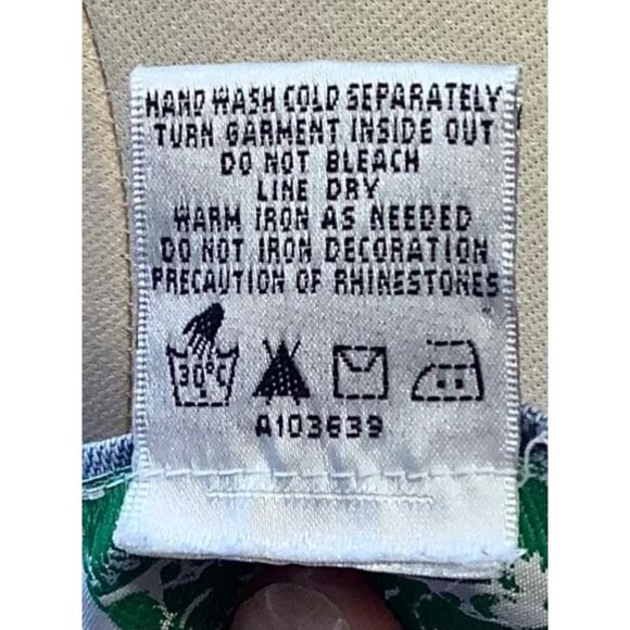 VTG Quacker Factory Dress Size 14 Embroidered Flowers Cottage Core Casual - Picture 9 of 9